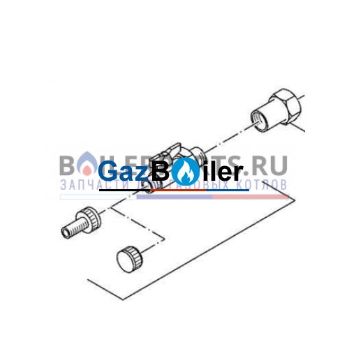 Клапан G3/4xG3/4 комплект G124-32 WS / G234-44 WS / GB225 Bosch/Buderus/Junkers 8718585246