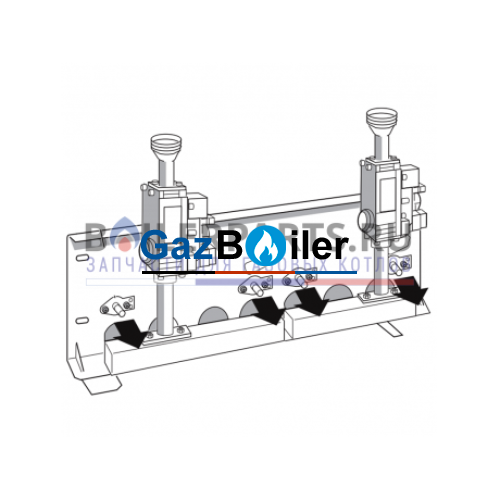 Горелка в сборе G334 WS-73 кВт 8 секций GAZ 5000 F 73 Bosch/Buderus/Junkers 8718580636