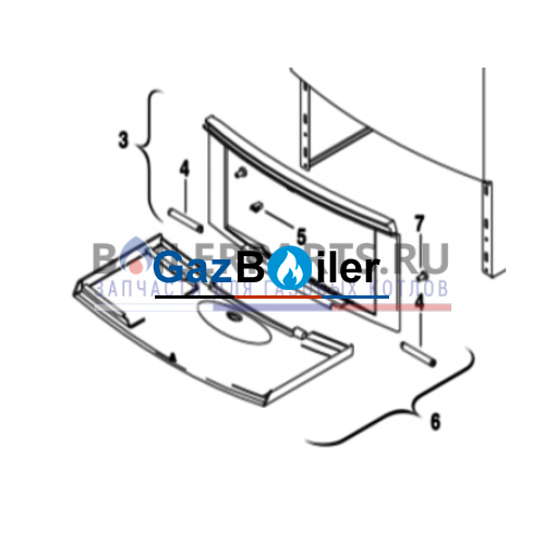 Лицевая панель (FD=991) ZWB28-3C/ZWC24-3/ZSB 14-3 Bosch/Buderus 87186413950