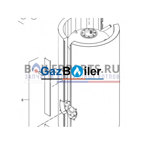 Панель 28x61x6mm для котлов Bosch 63004269