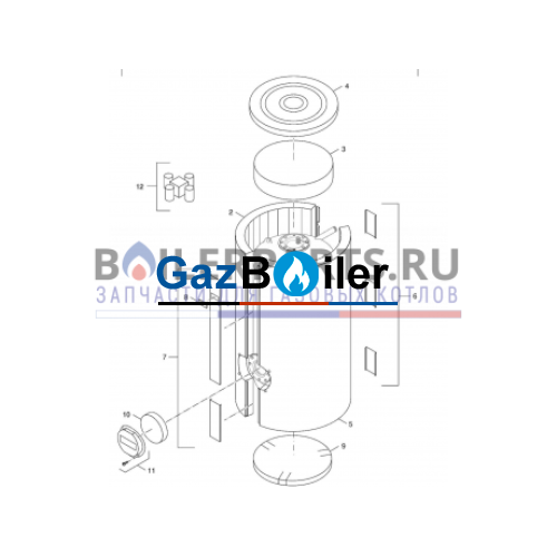 Теплоизоляционный комплект SM/SF/SU-500 100 мм Bosch/Buderus 8718541667