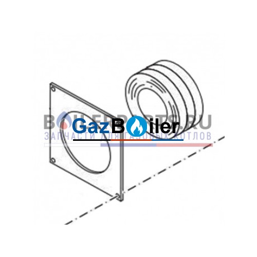 Изоляционное кольцо двери котла S625/725 Bosch - Buderus 63009443