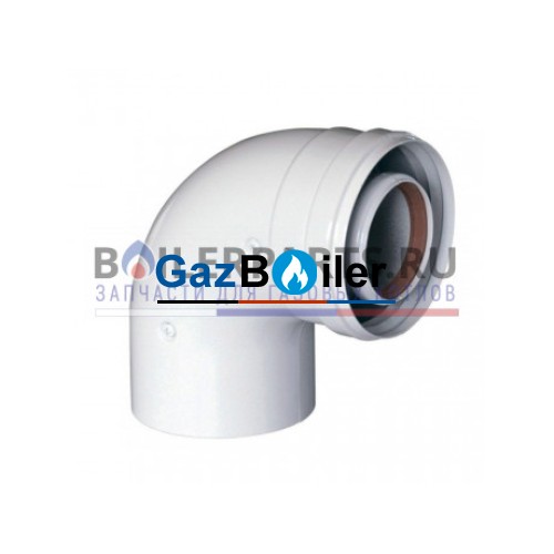 Коаксиальный отвод 90°, диам. 60/100 мм, без муфты BAXI 71410151