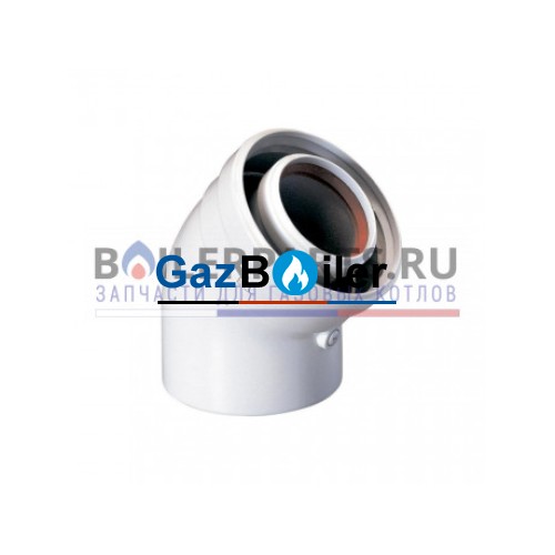 Коаксиальный отвод 45°, диаметр 60/100 мм BAXI 71410161
