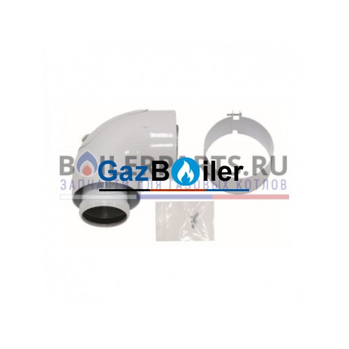 Отвод 90° для коаксиальных труб с ревизионным отверстием Vaillant DN60/100 мм 303836
