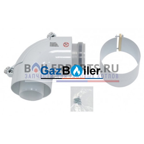 Отвод 87° с ревизией Vaillant 60/100 PP 303916