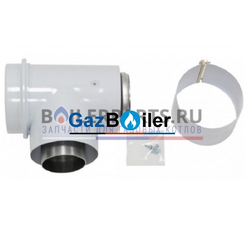 Тройник 87° с ревизией Vaillant D80/125 мм 303612