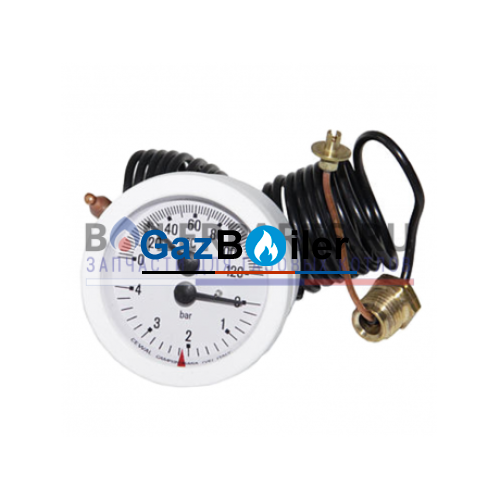 ТЕРМОМАНОМЕТР 120°C/4 БАР, БЕЛЫЙ Bosch/Buderus/DAKON 87381018530