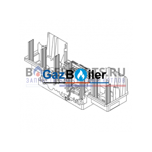 Нижняя часть корпуса R43xx c шиной BM492 - R412x/421x/432x Bosch/Buderus/Junkers 8718581676