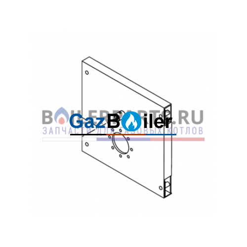 Дверца котла в сборе 1040-1200kW Bosch/Buderus (87381190680) 87381231600