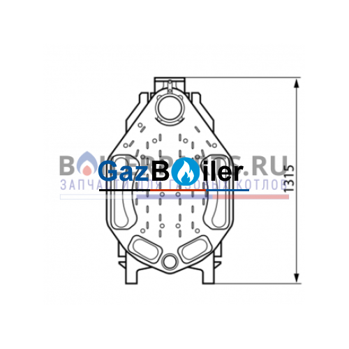 Секция котла GE515 (задняя) Bosch/Buderus 8738803552