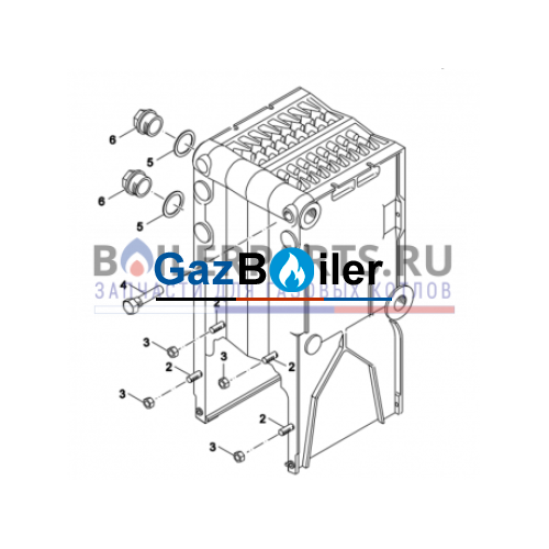 Котловой блок G124-28/32 WS (RU TOP) Bosch/Buderus/Junkers 8732205362