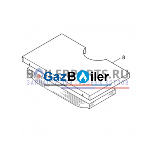 Панель верхняя задняя G234 6 секций Bosch/Buderus 8738127478