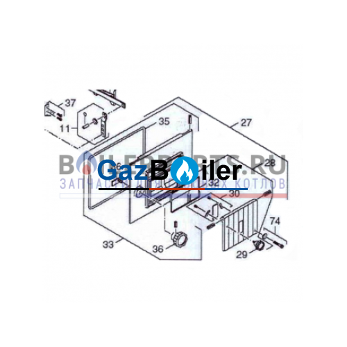 Зольная дверца 45 kW S111 Bosch/Buderus 87399302320