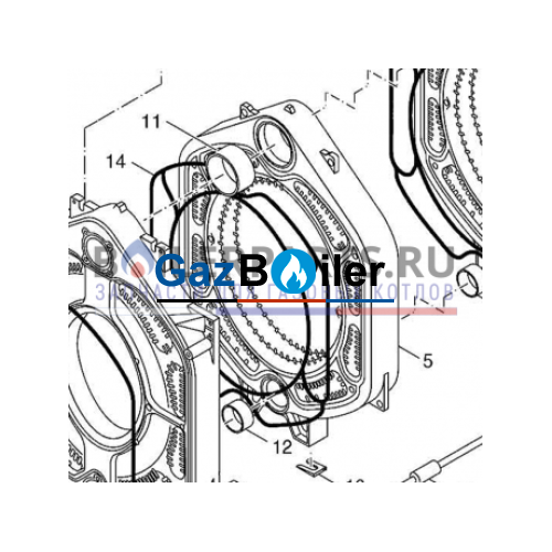 Секция котла GE615 (средняя) Bosch/Buderus 87185721860