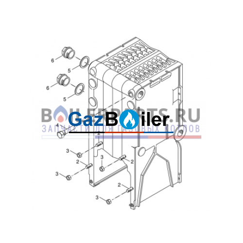 Котловой блок G124X/XV/WS (5 секций) Buderus 8197256