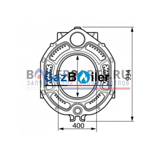 Секция котла GE315 (средняя) Bosch/Buderus 87185721920