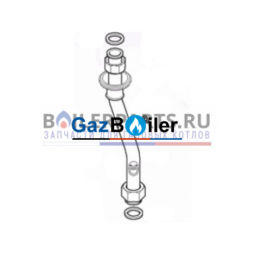 Труба подачи LOGAMAX U052/54-24 T Bosch/Buderus/Junkers 87167624370