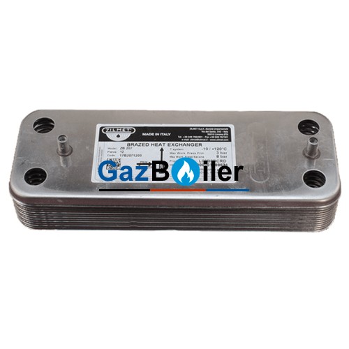 Теплообменник Baxi Westen вторичный Zilmet 17B2071200 12 пластин. Весь модельный ряд