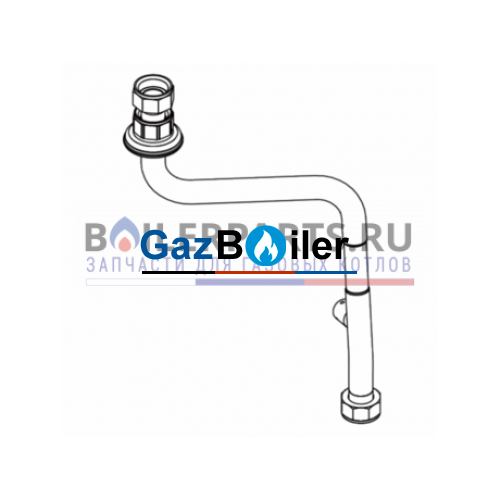 Труба системы отопления котла ZWA24 (FD>=204) Bosch/Buderus/Junkers 87186422370