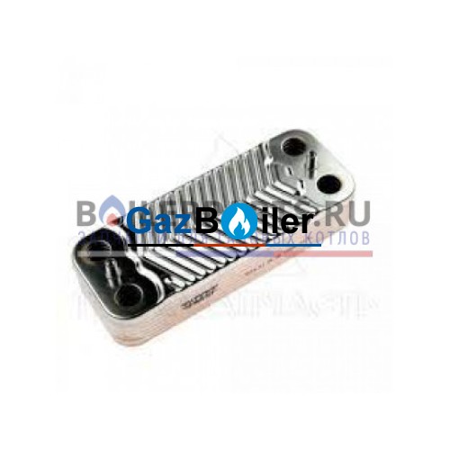 Теплообменник ГВС 14 пластин котла Unical 95000683 G