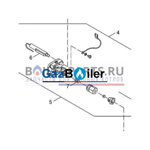 Трансформатор розжига DZUE 2 (не поставляется) K33/2 GB125-18, BE, RC310, MC110, RK1 Bosch/Buderus 87185728440